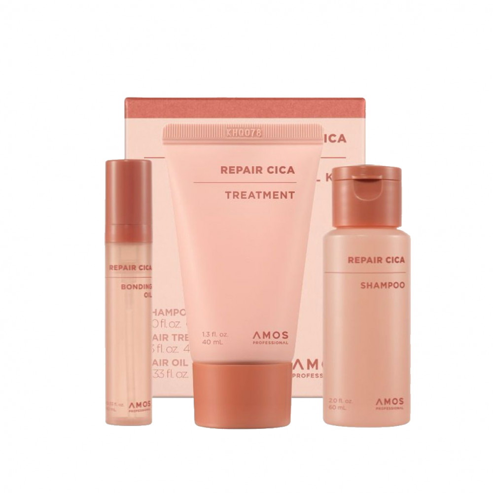 AMOS Professional - Набір мініатюр продуктів для пошкодженого волосся (Фото-1)