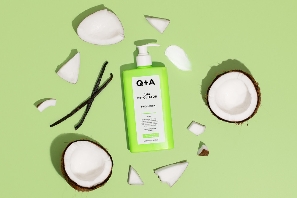 Q+A - Відлущуючий лосьйон для тіла з AHA-кислотами (Фото-3), fabo.ua Q+A - Відлущуючий лосьйон для тіла з AHA-кислотами (Фото-3)