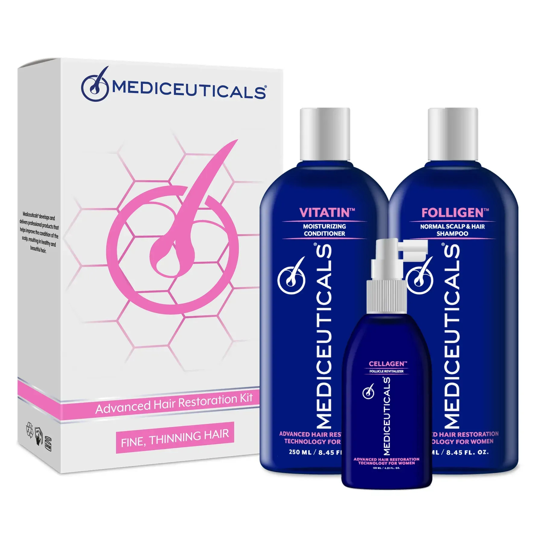 Mediceuticals - Набор для стимулирования роста волос для женщин, тонкие волосы (Фото-7)