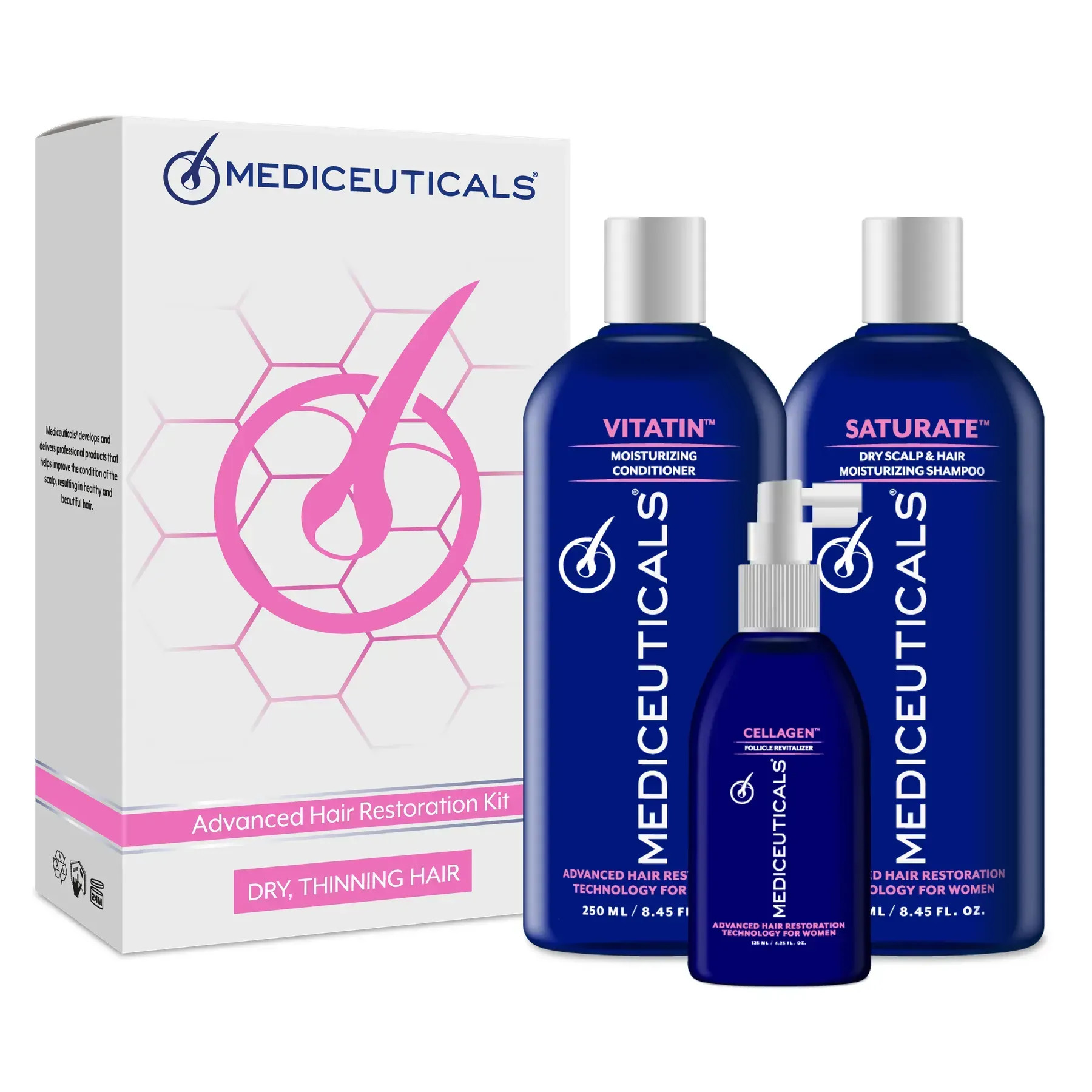 Mediceuticals - Набор для стимулирования роста волос для женщин, сухие волосы (Фото-8)