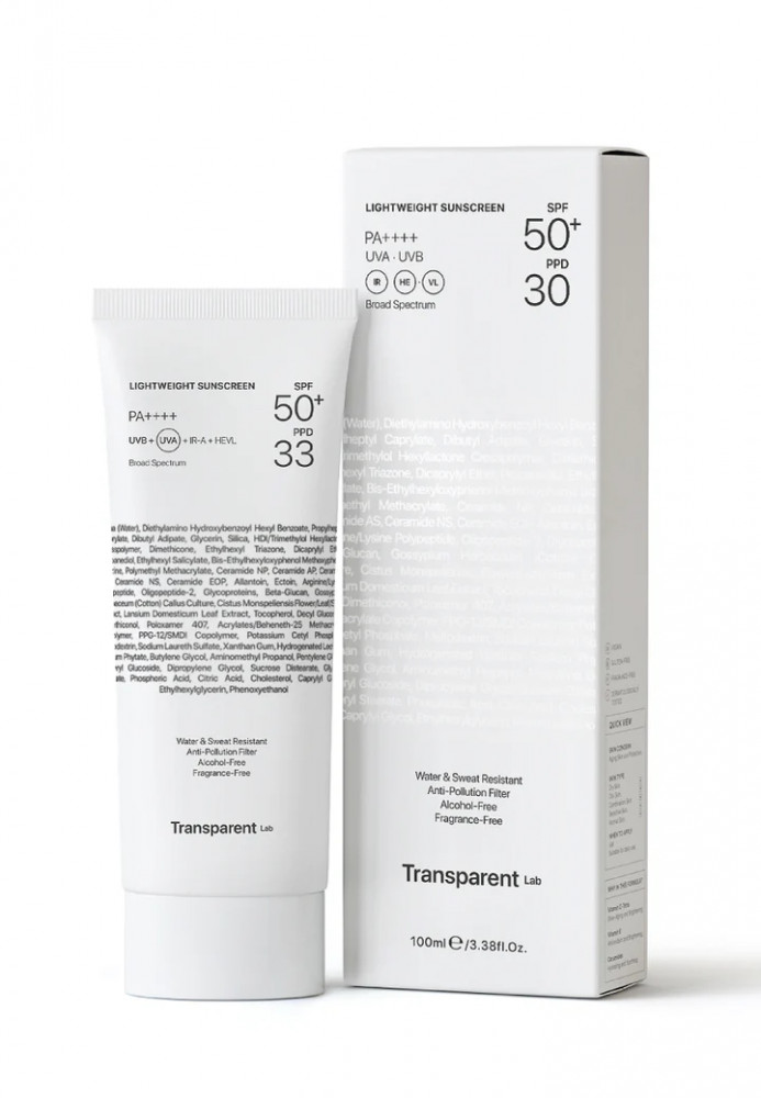 Transparent Lab - Легкий солнцезащитный крем SPF50+ (Фото-3)