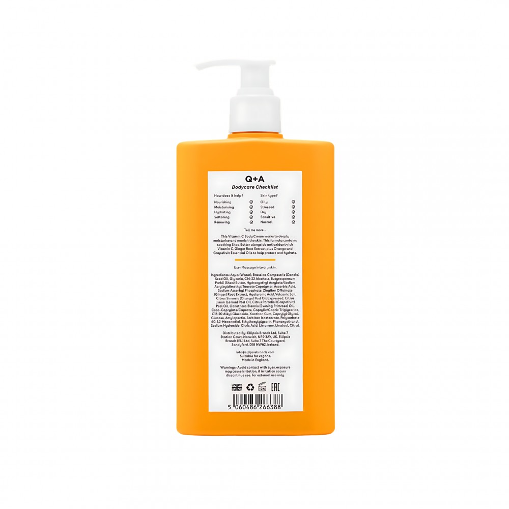 Q+A - Крем для тіла з вітаміном С (Фото-2), fabo.ua Q+A - Крем для тіла з вітаміном С (Фото-2)